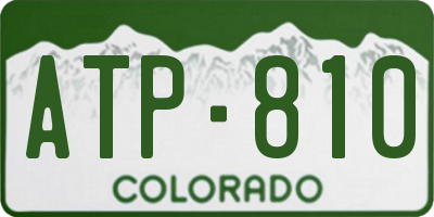 CO license plate ATP810