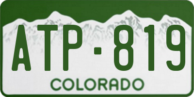 CO license plate ATP819
