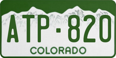CO license plate ATP820
