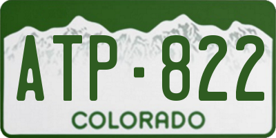 CO license plate ATP822