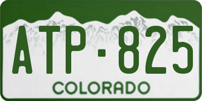 CO license plate ATP825