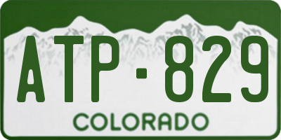 CO license plate ATP829
