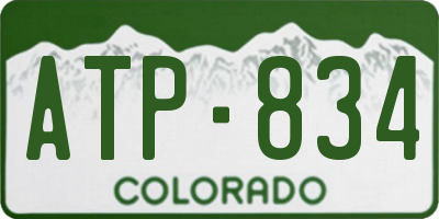 CO license plate ATP834