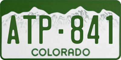 CO license plate ATP841