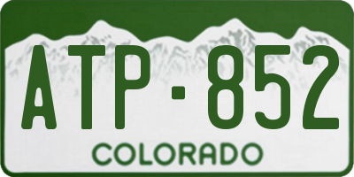 CO license plate ATP852