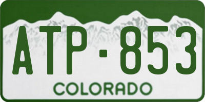 CO license plate ATP853
