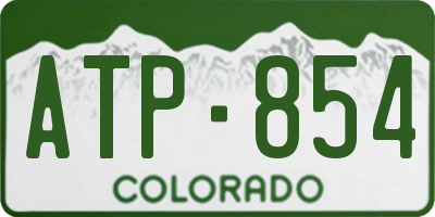 CO license plate ATP854