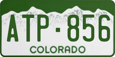 CO license plate ATP856