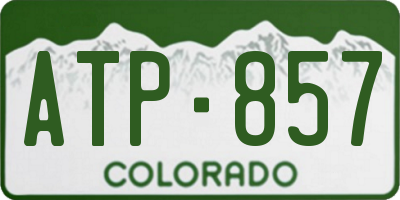 CO license plate ATP857