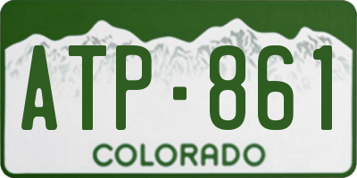CO license plate ATP861