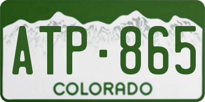 CO license plate ATP865
