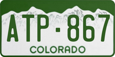 CO license plate ATP867
