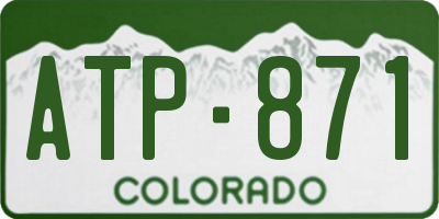 CO license plate ATP871