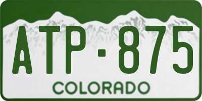 CO license plate ATP875