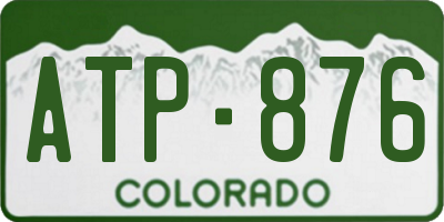 CO license plate ATP876