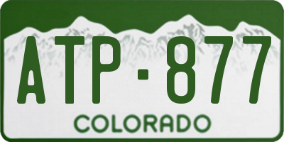 CO license plate ATP877