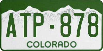 CO license plate ATP878