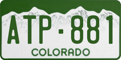 CO license plate ATP881