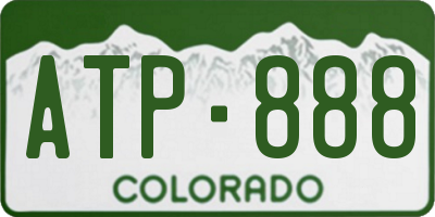 CO license plate ATP888