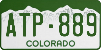 CO license plate ATP889
