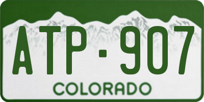 CO license plate ATP907
