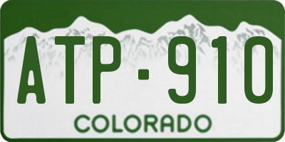 CO license plate ATP910