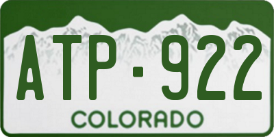 CO license plate ATP922