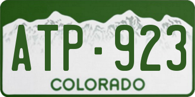 CO license plate ATP923