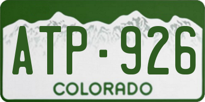 CO license plate ATP926