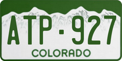 CO license plate ATP927
