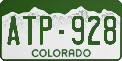 CO license plate ATP928
