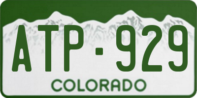 CO license plate ATP929