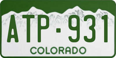 CO license plate ATP931