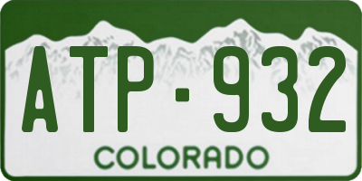 CO license plate ATP932