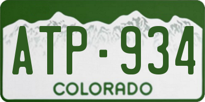 CO license plate ATP934