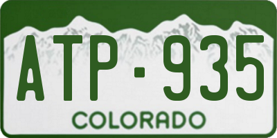 CO license plate ATP935