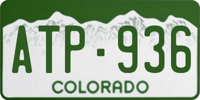 CO license plate ATP936