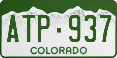 CO license plate ATP937