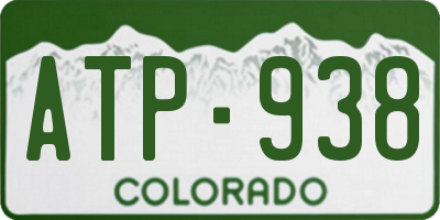CO license plate ATP938