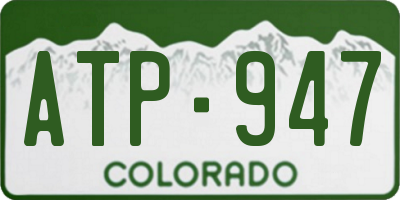 CO license plate ATP947