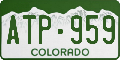 CO license plate ATP959