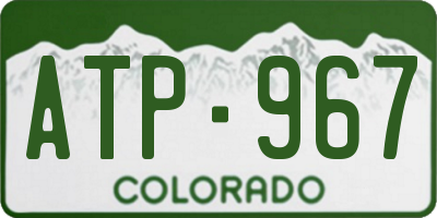 CO license plate ATP967