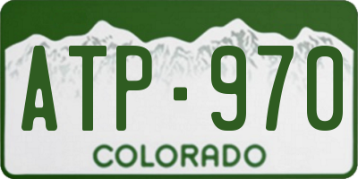 CO license plate ATP970