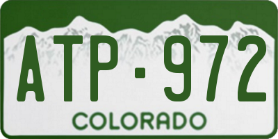 CO license plate ATP972
