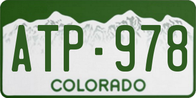 CO license plate ATP978
