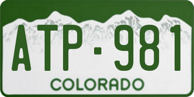 CO license plate ATP981