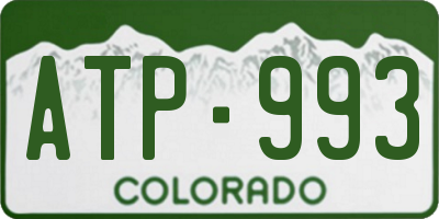 CO license plate ATP993