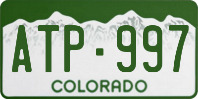 CO license plate ATP997