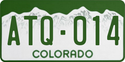 CO license plate ATQ014