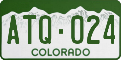 CO license plate ATQ024